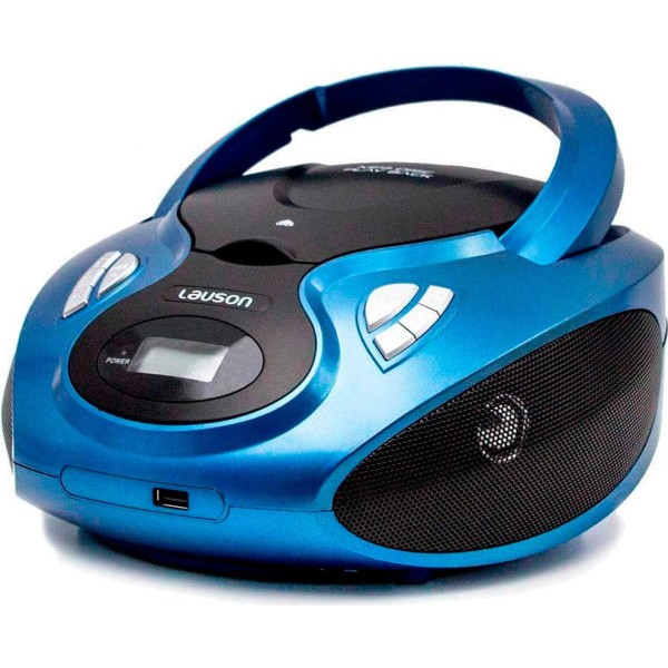 Lauson cp736 azul / reproductor radio cd con altavoces incorporados